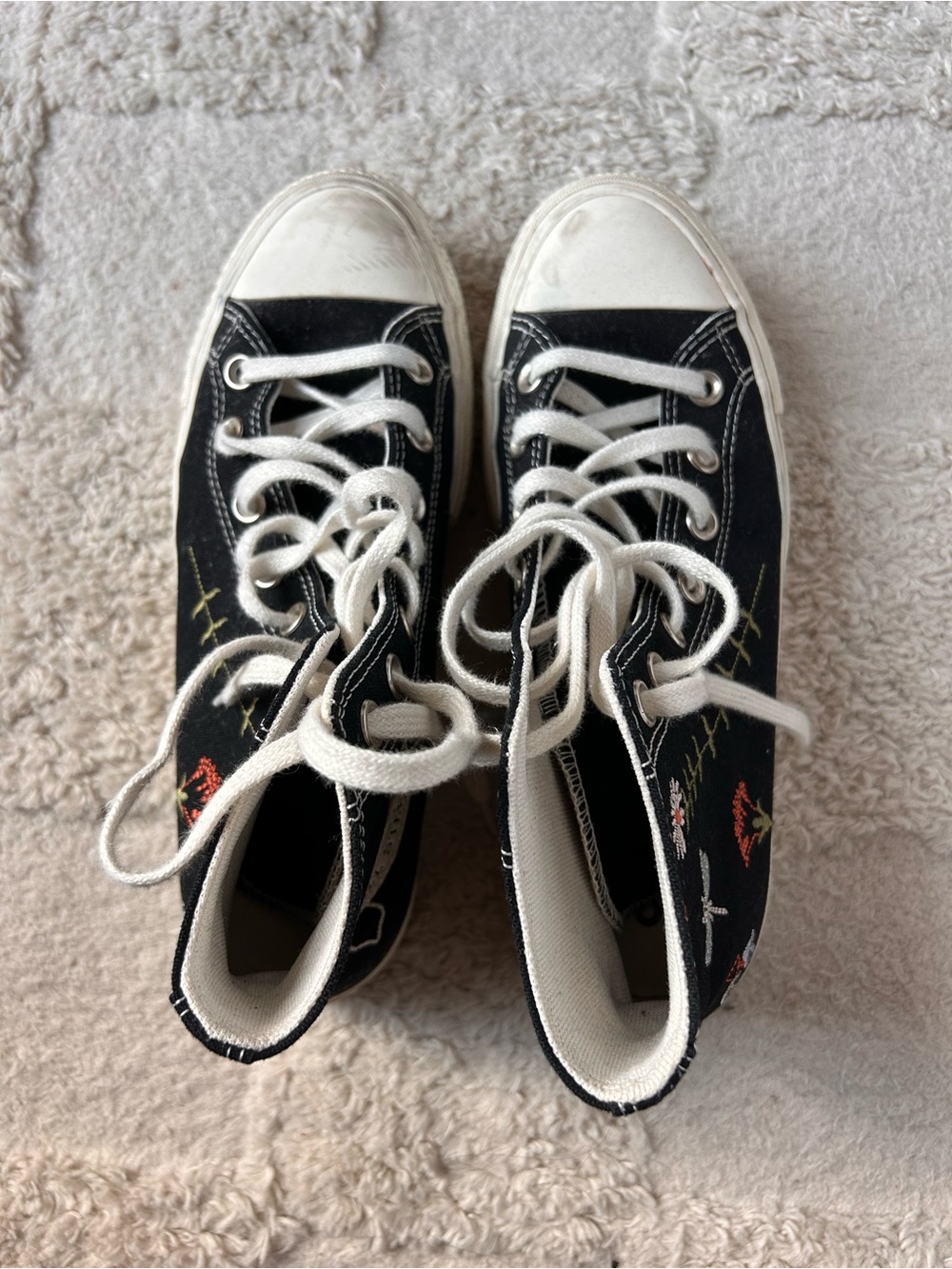 Converse Chuck Taylor All Star Lift Sneakers Enchanted Garden Embroidered 7.5 - Picture 4 of 9